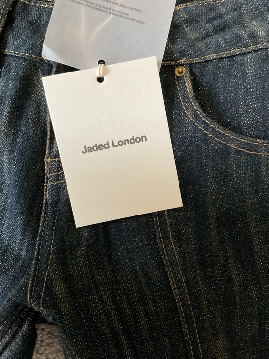 Jaded London Dark Blue Stripe Slim Jeans - Picture 6 of 8